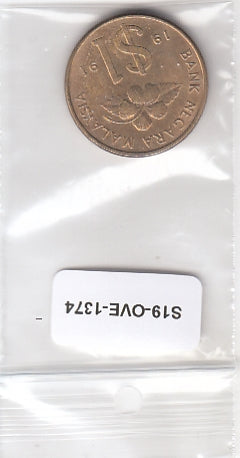S19-OVE-1374 Malaysia 1 Ringgit 1991  KM54 XF+