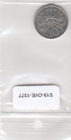 S19-OVE-1377 Singapore 10 cent 1987 KM51 XF