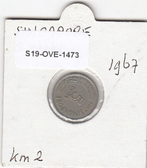 S19-OVE-1473 Singapore 5 Cents 1967 KM2 VF