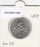 S19-OVE-1490 Singapore 50 Cents 1987  KM53 UNC