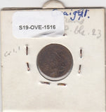 S19-OVE-1516 België 1 Centimes 1847 Waals KM1.1 FI/ZF