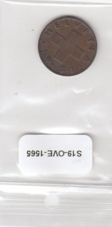 S19-OVE-1565 Zwitserland 2 rappen 1951 KM47 ZG