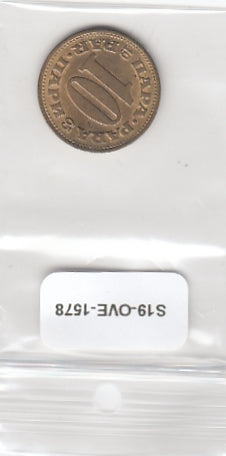 S19-OVE-1578 Joegoslavië 10 Para 1965 KM44 ZG/VZ