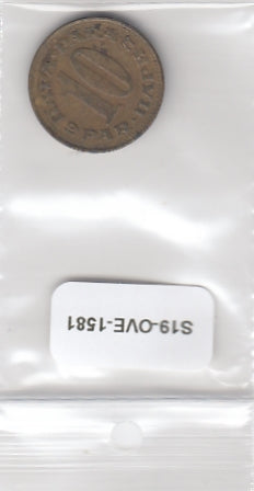 S19-OVE-1581 Yugoslavia 10 Para 1977  KM44 VF