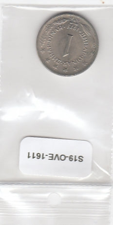 S19-OVE-1611 Joegoslavië 1 Dinar 1975 KM59 ZFR
