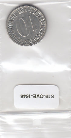 S19-OVE-1645 Yugoslavia 10 Dinara 1988  KM89 XF