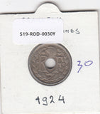 S19-ROD-0030Y Frankrijk 10 centimes 1924 hoorn des overvloeds KM866a zg