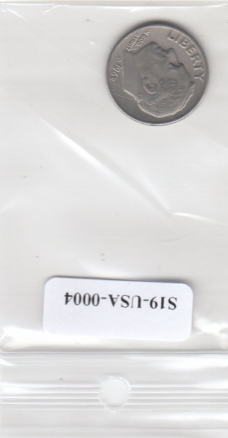 S19-USA-0004 Verenigde Staten 1 dime 1965  KM# 195a VF Roosevelt Dime