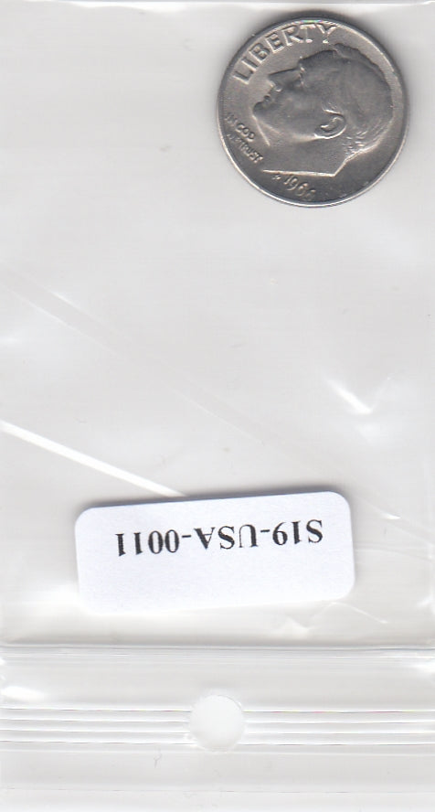S19-USA-0011 Verenigde Staten 1 dime 1966  KM# 195a VF/XF Roosevelt Dime