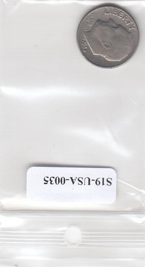 S19-USA-0035 Verenigde Staten 1 dime 1968 D KM# 195a VF Roosevelt Dime