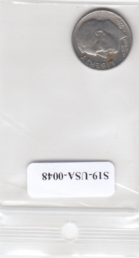 S19-USA-0048 Verenigde Staten 1 dime 1970  KM# 195a VF Roosevelt Dime