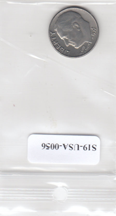 S19-USA-0056 Verenigde Staten 1 dime 1971 D KM# 195a VF Roosevelt Dime