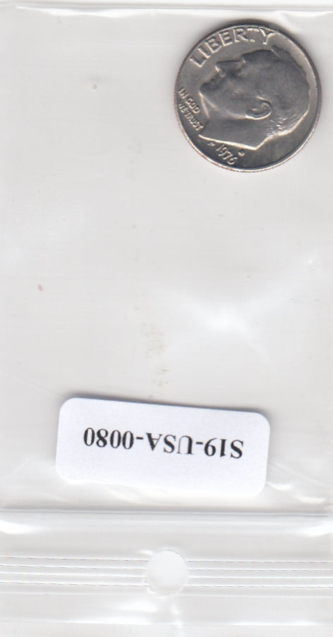 S19-USA-0080 Verenigde Staten 1 dime 1976 D KM# 195a VF Roosevelt Dime