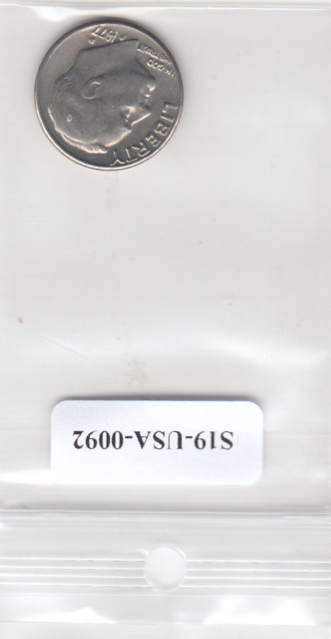 S19-USA-0092 Verenigde Staten 1 dime 1977 D KM# 195a VF Roosevelt Dime