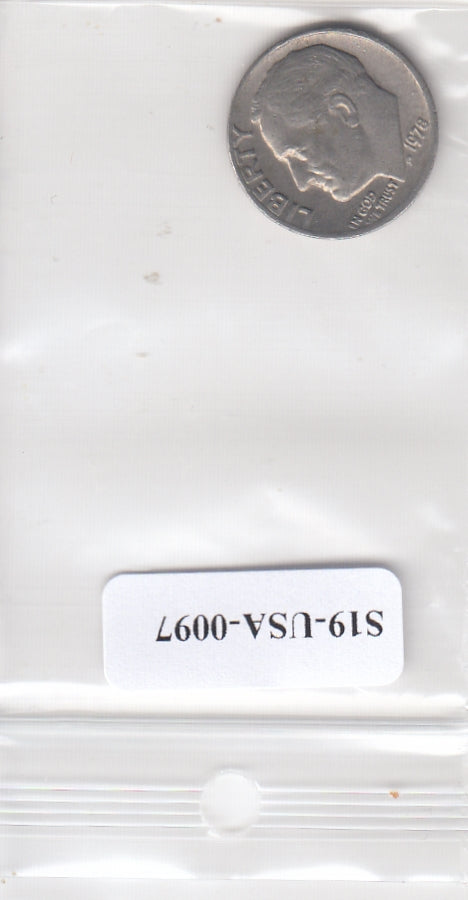 S19-USA-0097 Verenigde Staten 1 dime 1978  KM# 195a VF Roosevelt Dime