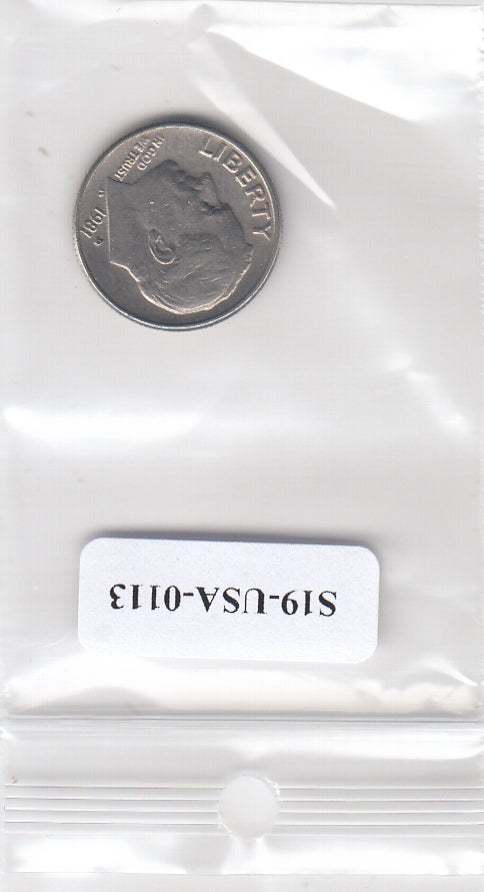S19-USA-0113 Verenigde Staten 1 dime 1981 D KM# 195a VF Roosevelt Dime