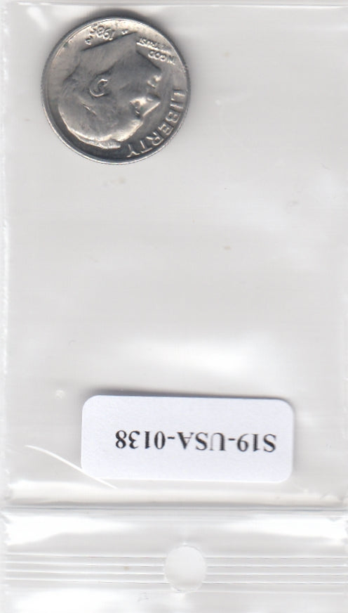 S19-USA-0138 Verenigde Staten 1 dime 1985 P KM# 195a VF Roosevelt Dime