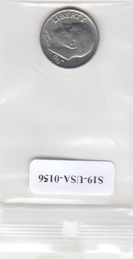 S19-USA-0156 Verenigde Staten 1 dime 1988 P KM# 195a VF Roosevelt Dime