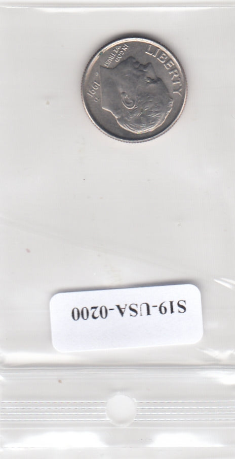 S19-USA-0200 Verenigde Staten 1 dime 1991 D KM# 195a VF Roosevelt Dime