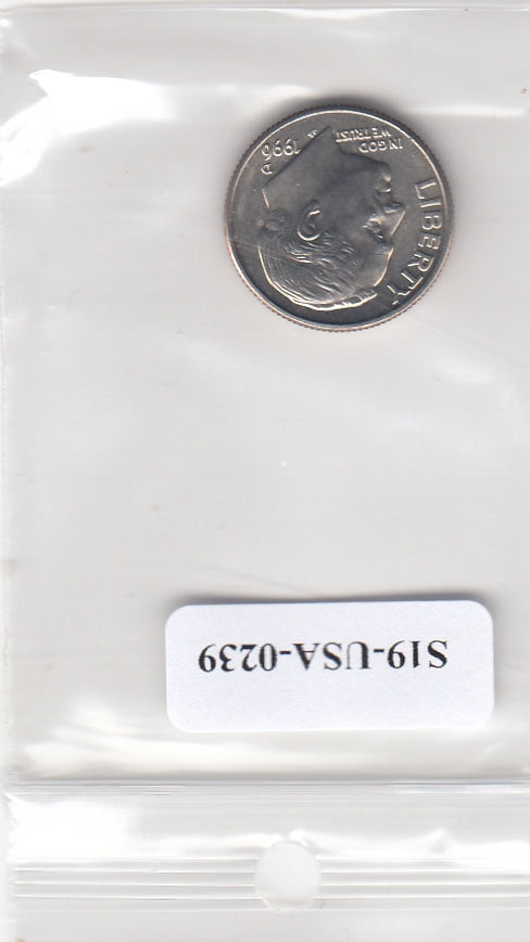 S19-USA-0239 Verenigde Staten 1 dime 1996 D KM# 195a UNC Roosevelt Dime