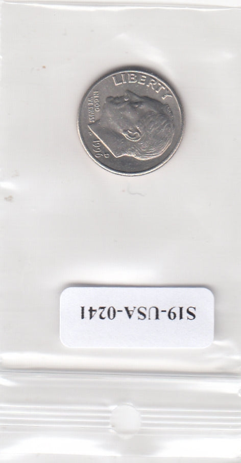 S19-USA-0241 Verenigde Staten 1 dime 1996 D KM# 195a UNC Roosevelt Dime