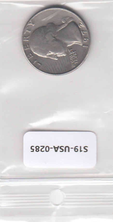 S19-USA-0285 Verenigde Staten ¼ dollar 1972  KM# 164a VF Washington Quarter