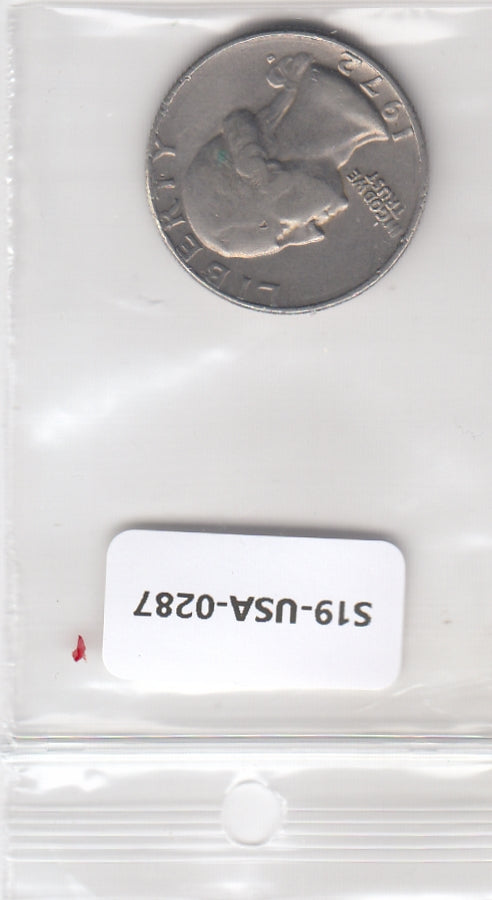 S19-USA-0287 Verenigde Staten ¼ dollar 1972 D KM# 164a VF Washington Quarter