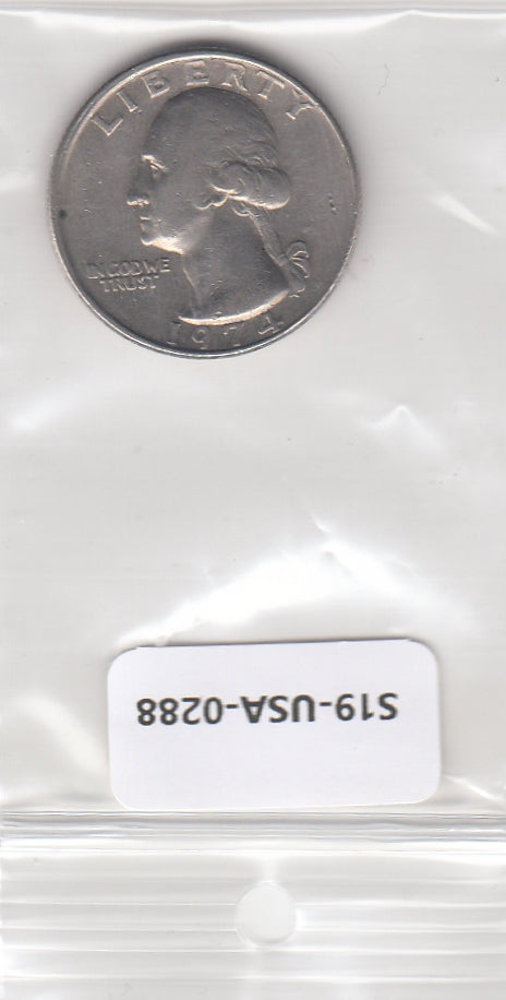 S19-USA-0288 Verenigde Staten ¼ dollar 1973  KM# 164a VF Washington Quarter