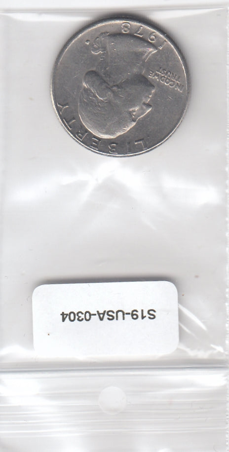 S19-USA-0305 United States 1/4 dollar 1978 D KM# 164a VF Washington Quarter