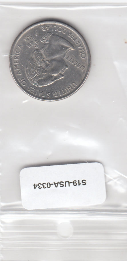 S19-USA-0334 Verenigde Staten 1/4 dollar 2000 D KM# 307 VF South Carolina State Quarter