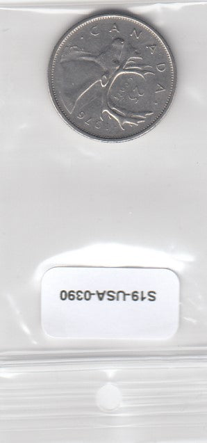 S19-USA-0390 Canada 25 Cents 1976   KM62b VF