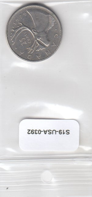 S19-USA-0392 Canada 25 Cents 1979   KM74 VF