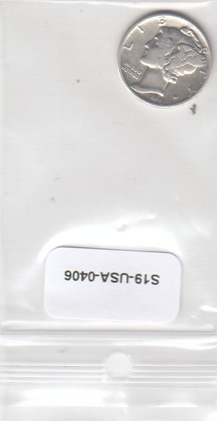 S19-USA-0406 United States Dime 1943   KM140 VF ZILVER