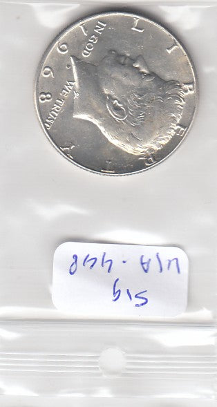 S19-USA-0448 United States Half Dollar 1968 D KM202a UNC ZILVER