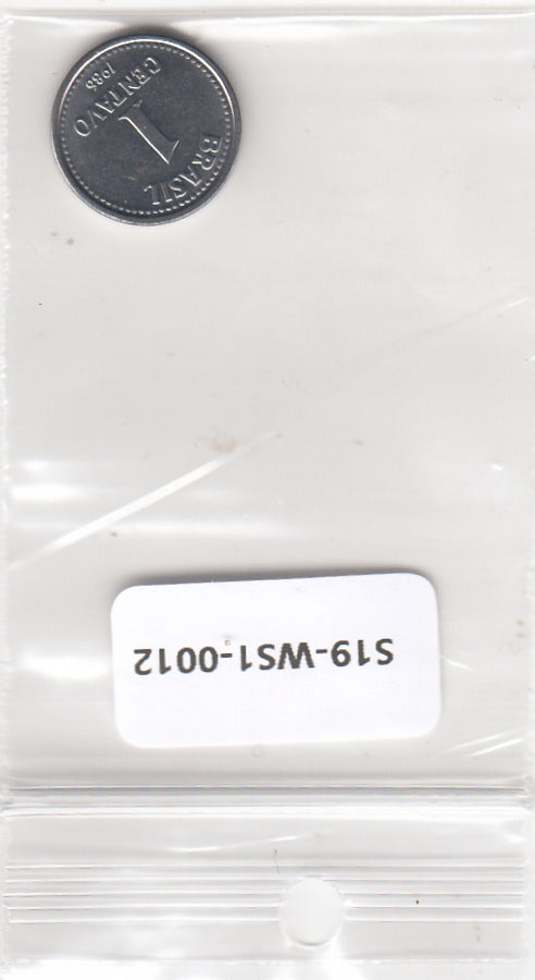 S19-WS1-0012-M29 Brazil 1 centavos UNC 1986 KM600