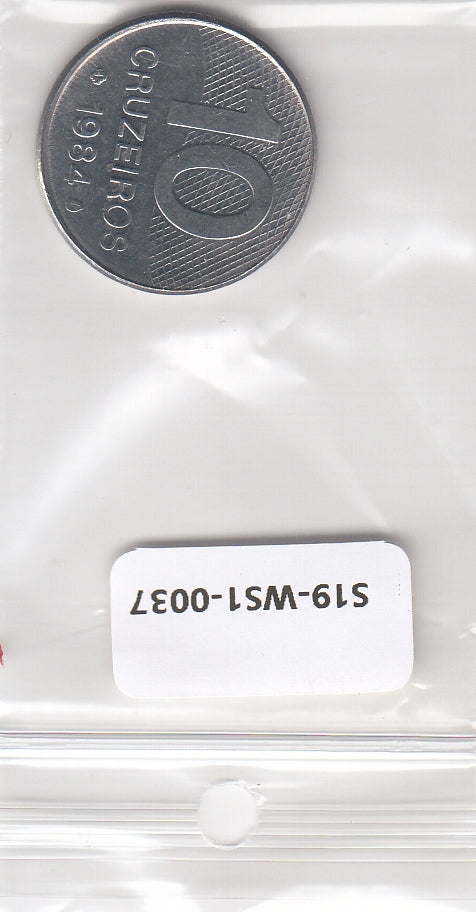 S19-WS1-0037-M09 Brazil 10 cruzeiros UNC 1984 KM592