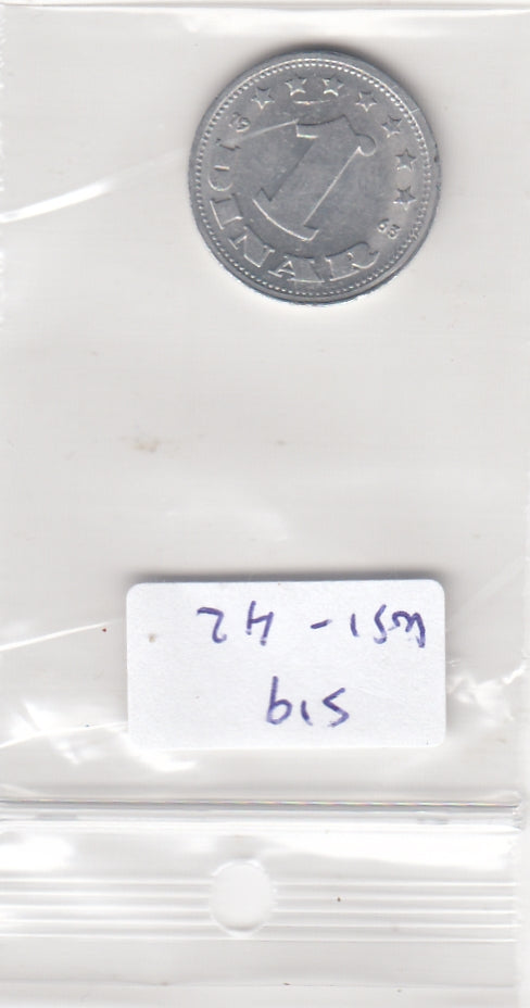 S19-WS1-0042-M09 Yugoslavia 1 dinar UNC 1963 KM36