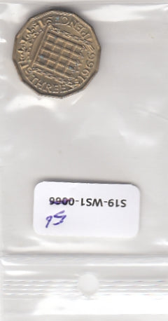 S19-WS1-0056-M01 VK 3 pence UNC 1966 KM900