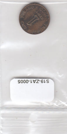 S19-ZA1-0005 Trinidad en Tobago 1 cent 1970  KM# 1 FI/VF