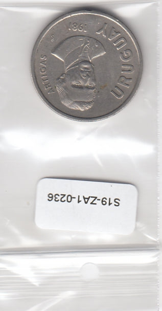 S19-ZA1-0236 Uruguay 10 Nuevo Peso 1981  KM79 VF