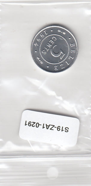 S19-ZA1-0291 Belize 5 cents 1994  KM34a UNC