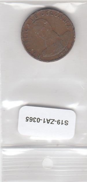 S19-ZA1-0365 Colombia 2 Pesos 1977  KM263 FI/VF
