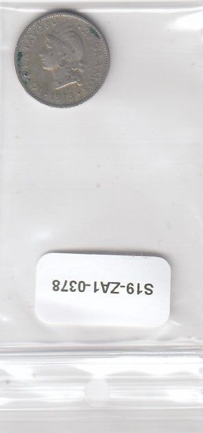 S19-ZA1-0378 Dominican Republic 10 Centavos 1973  KM19a VF
