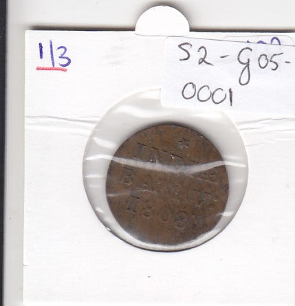 S2-G05-0001 Netherlands Holland Duit VF+ 1808 KM76