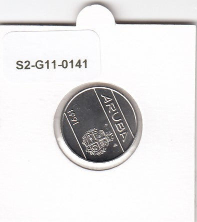 S2-G11-0141 Aruba 25 Cents FDC 1991 KM3