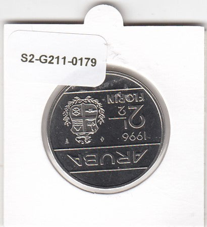 S2-G11-0179 Aruba 2 1/2 Florins FDC 1996 KM6