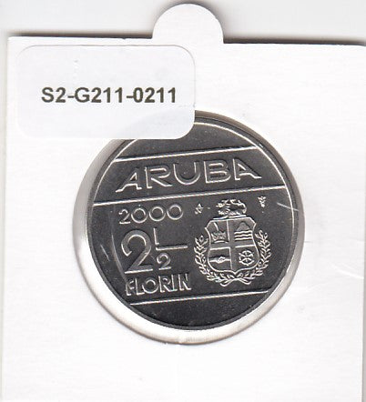 S2-G11-0211 Aruba 2 1/2 Florins FDC 2000 KM6