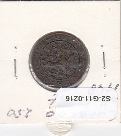 S2-G11-0216 Curacao 2 1/2 Cents XF 1948 KM42