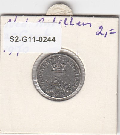 S2-G11-0244 Antilles 25 Cents VF 1970 KM11