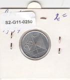 S2-G11-0250 Aruba 25 Cents UNC 1994